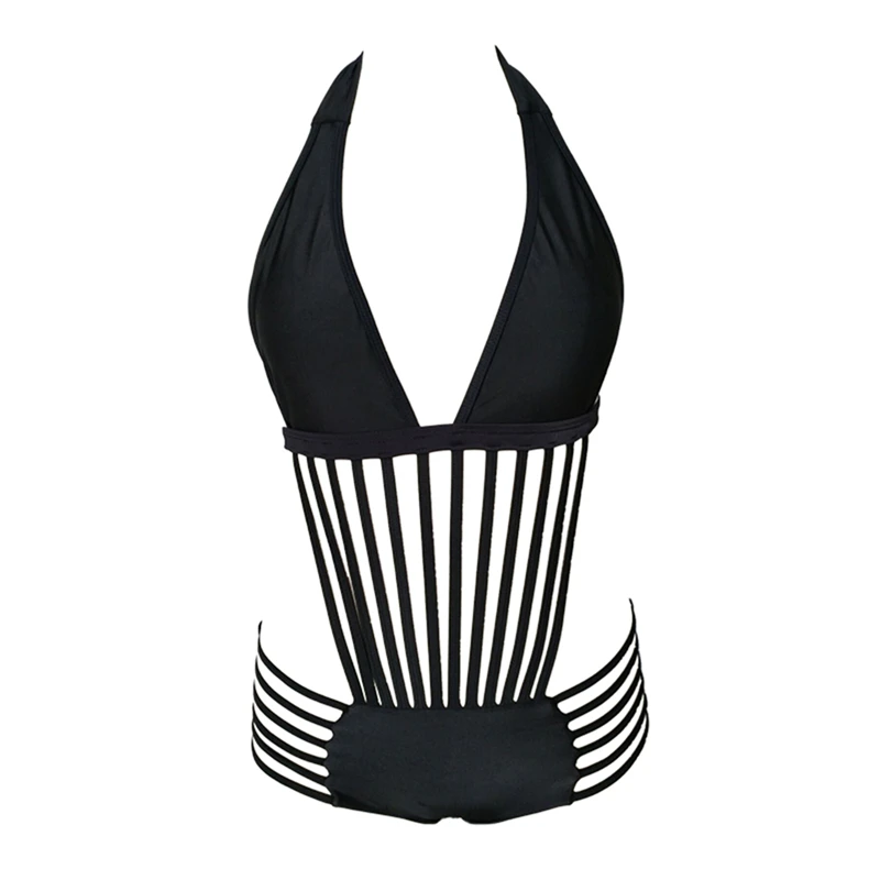 Бренд Ариэль Сара 2018 черный цельный купальник женский сексуальный купальный