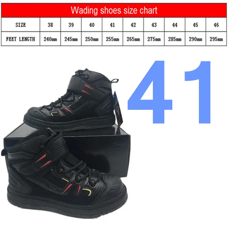 Size 41 Высокие уличные резиновые сапоги для охоты и рыбалки, противоскользящие сетчатые дышащие водонепроницаемые войлочные сапоги с шипами - Цвет: Size 41