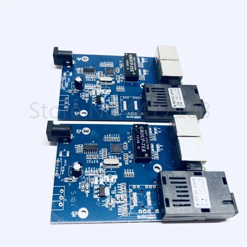 10/100M Fast Ethernet Switch Converter 20KM Fiber Optical Media Single Mode 2*RJ45 and 1*SC fiber Port PCBA | Мобильные телефоны и