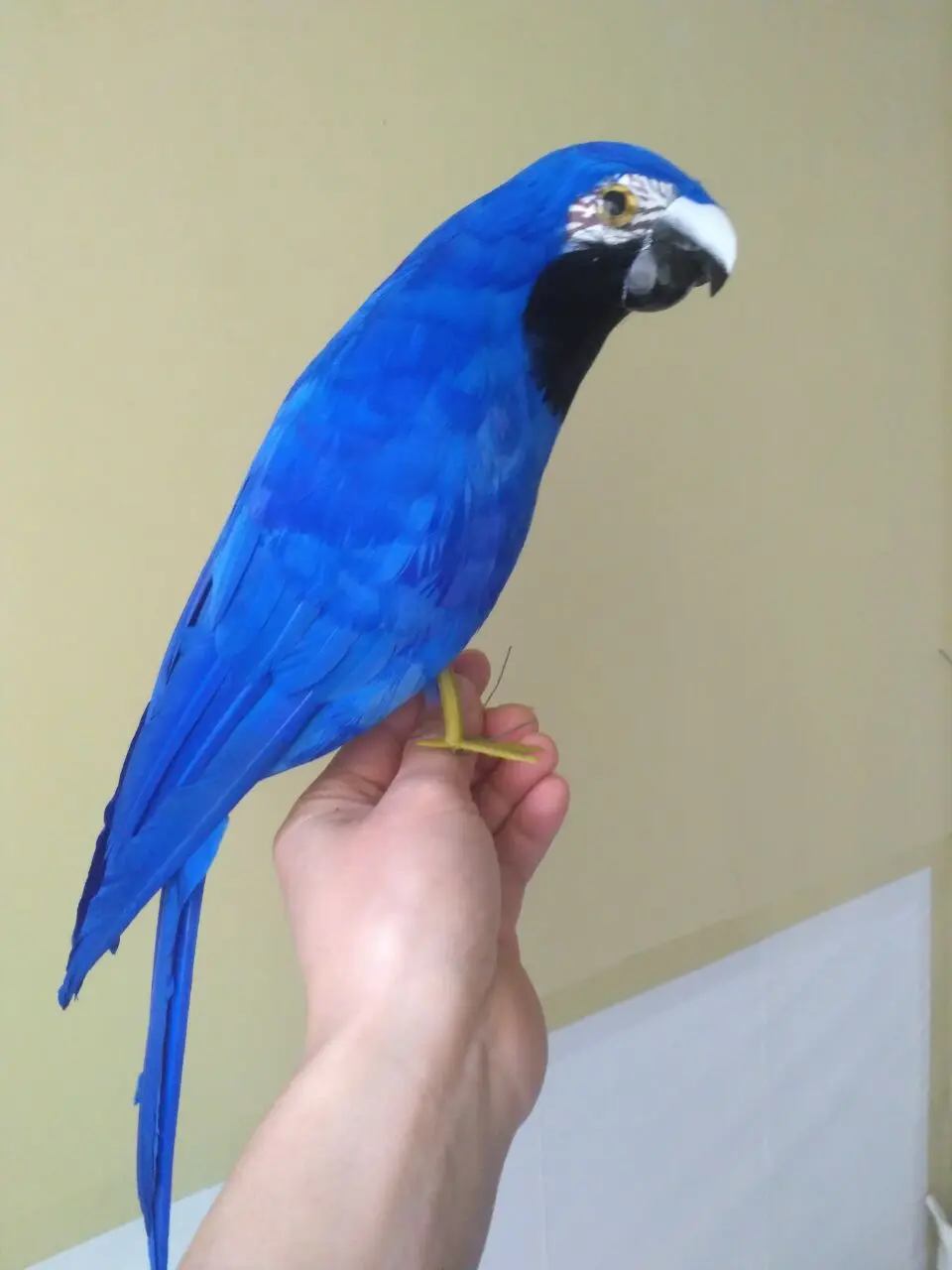 Новая модель голубого попугая из пенопласта и пера кукла большого развернутого