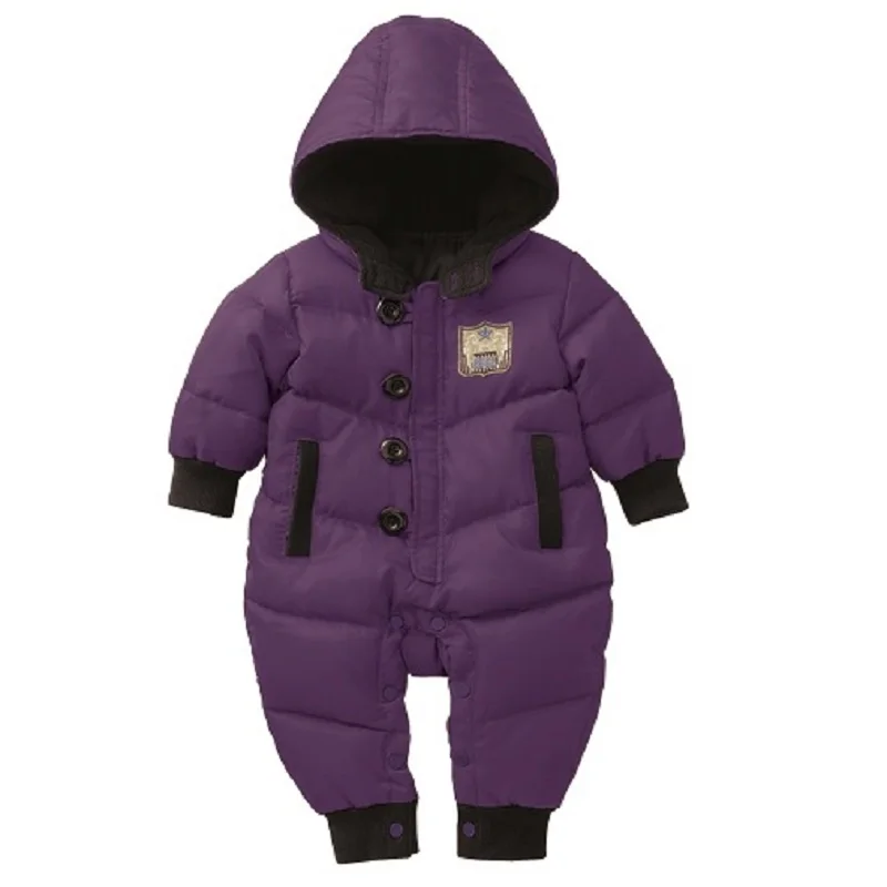 2017 флисовые плотные детские комбинезоны зимние пальто 3-слойные однотонные
