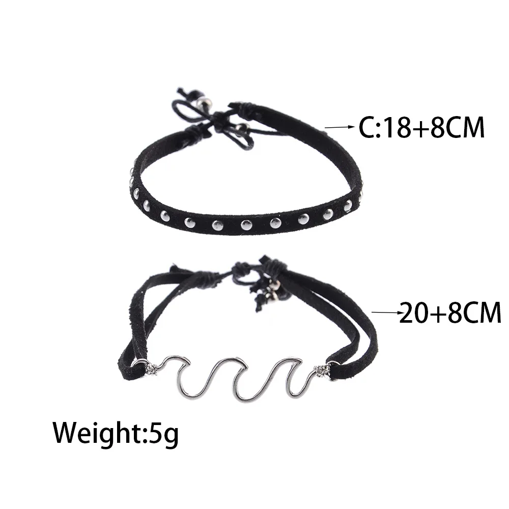 2 шт./компл. индивидуальный набор из кожи с заклепками и волнами многослойный