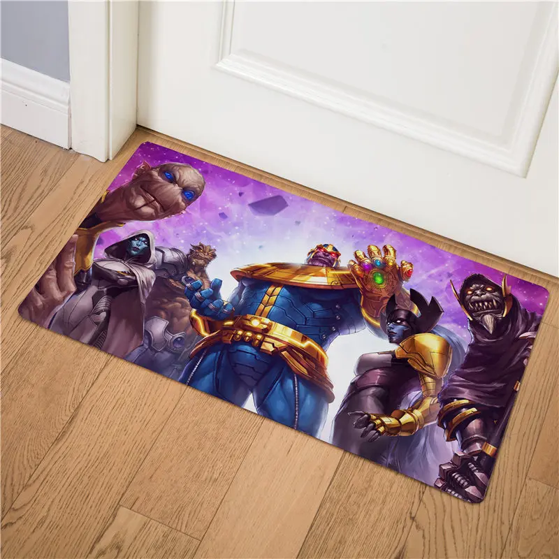 1 Marvel, супергерой, коврик для входной двери, кухонный Коврик для пола, коврик для двери, нескользящий, домашний коврик, ПВХ, мягкая кожа, коврик для гостиной, водонепроницаемый ковер - Цвет: 1