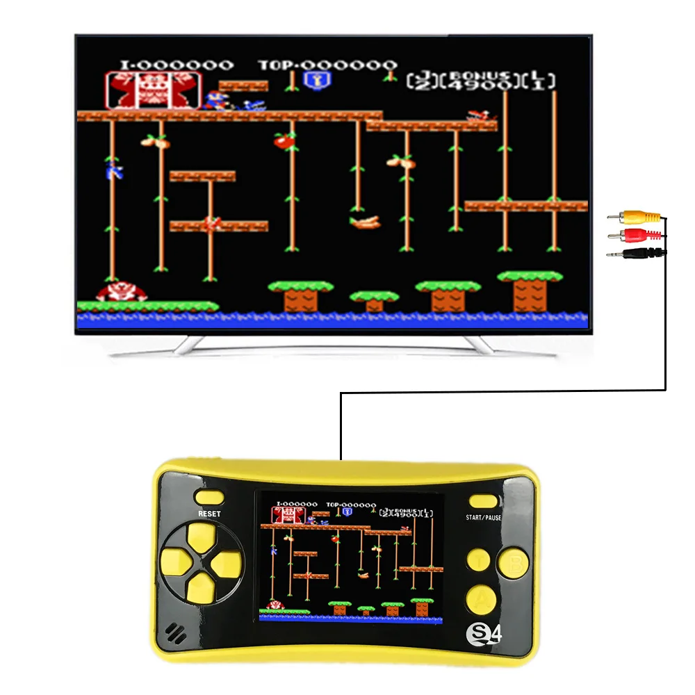 Мини ТВ видео игровые консоли JJFUN QS-4 портативная игровая консоль AV порт Ретро встроенные 182 классические игры 2,5 дюймовый ЖК-плеер
