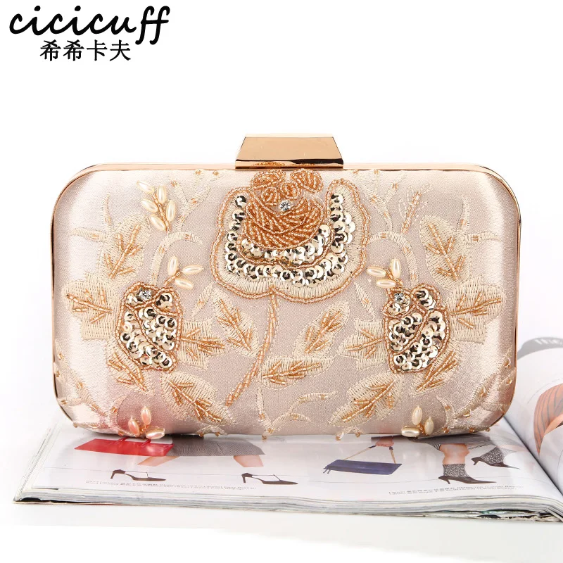 

Evening Clutch Bags and Party Clutches Evening Bags for Women Pearl Embroidery Mini Chain Crossbody Bag 2020 New Wedding Purse