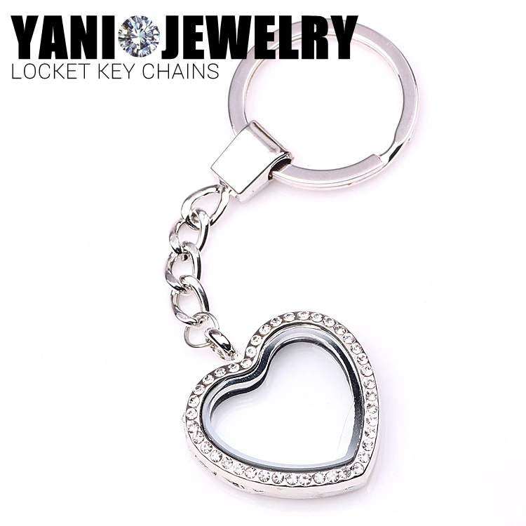 

10Pcs Classic Crystal Heart ShapedMemory Glass Living Floating Locket Pendant Keychain Diy Women Wedding Gift Jewelry Making