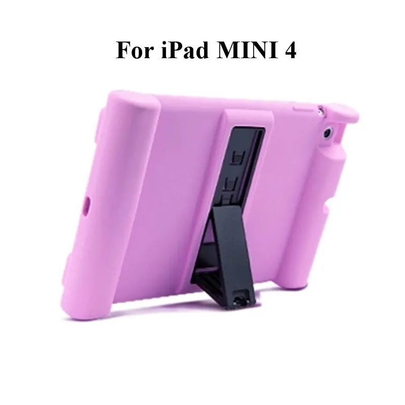 With Kickstand Для Apple Ipad Mini 4 7," защитный противоударный мягкий силиконовый чехол с держателем для рук для дома, детей, школьников, геймеров - Цвет: With Kickstand
