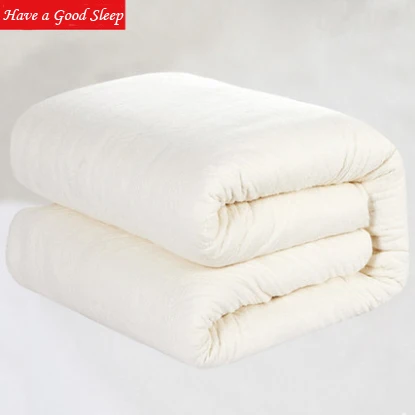 

180*220 Fresh Long-Staple Cotton thick Comforters edredon Twin blanket Gauze Quilt Core futon Pregnant duvet Elderly edredom