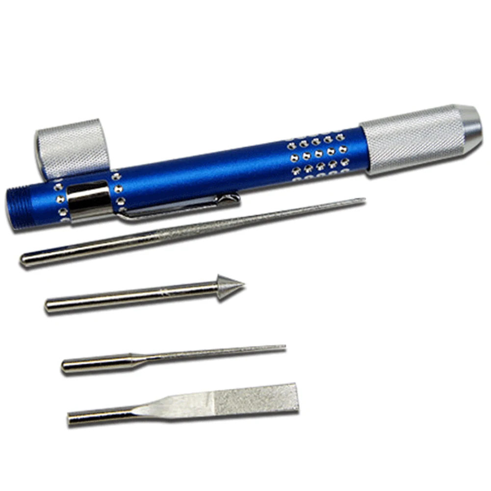 Professional Model Making Diamond Grit Sharpener Hand Tools 4 In 1 Polishing Jewelry Metal Needle File Set Practical Stone Mini |