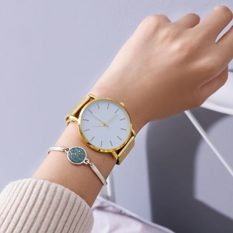 Часы наручные для мужчин и женщин водонепроницаемые из нержавеющей стали|clock