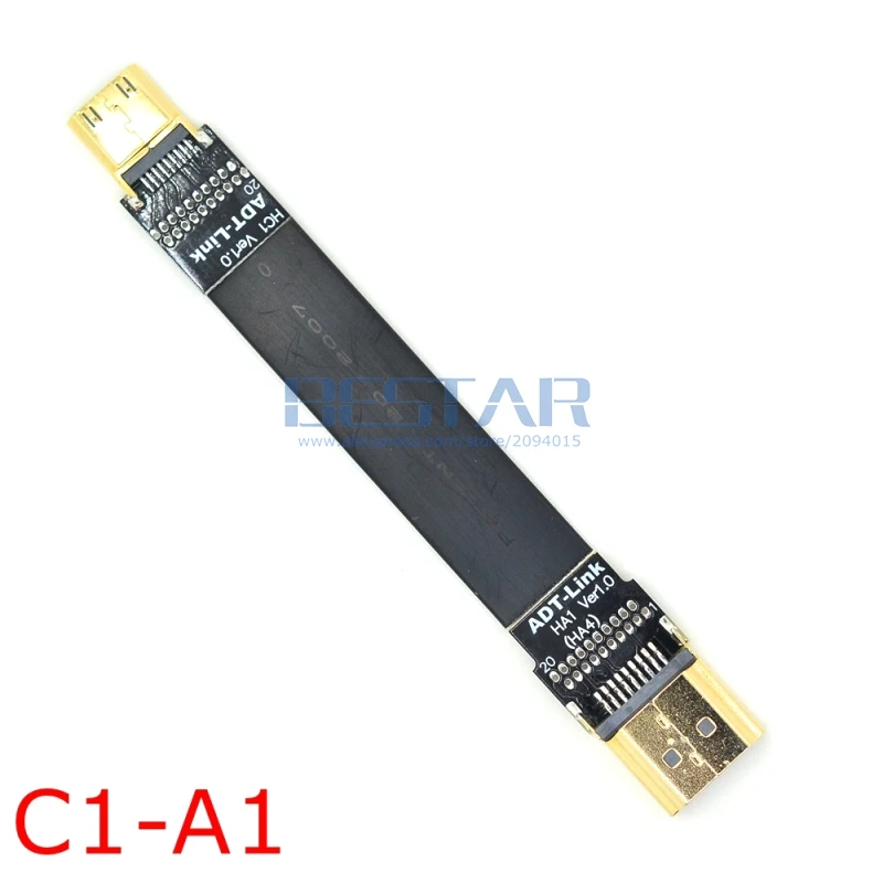 C1 FPV Mini HDMI штекер к 2 0 Micro экранированный FPC плоский кабель 4k 60 Гц 5 см м для