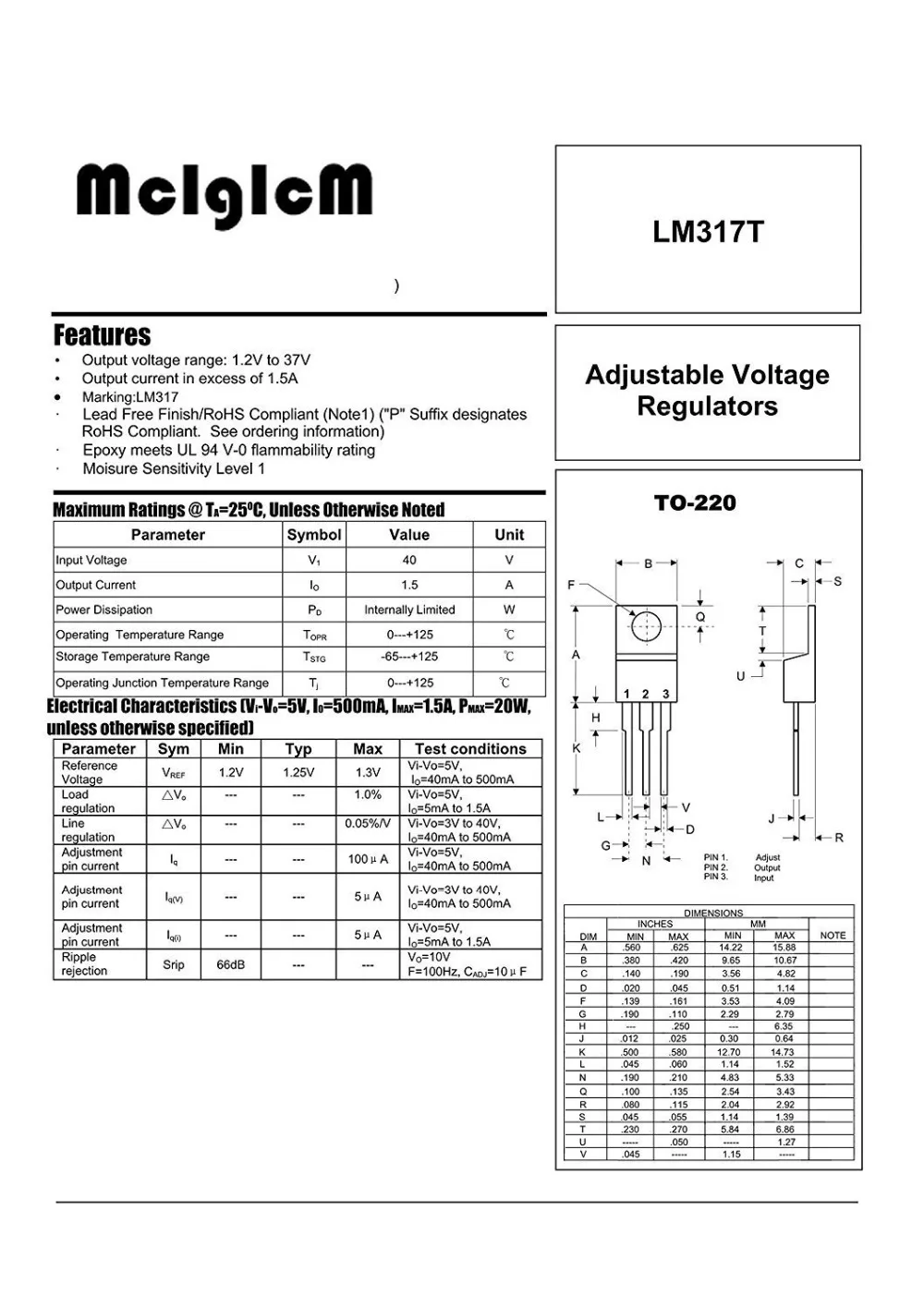 MCIGICM 200 шт. lm317t lm317 регулятор напряжения|Интегральные схемы| |