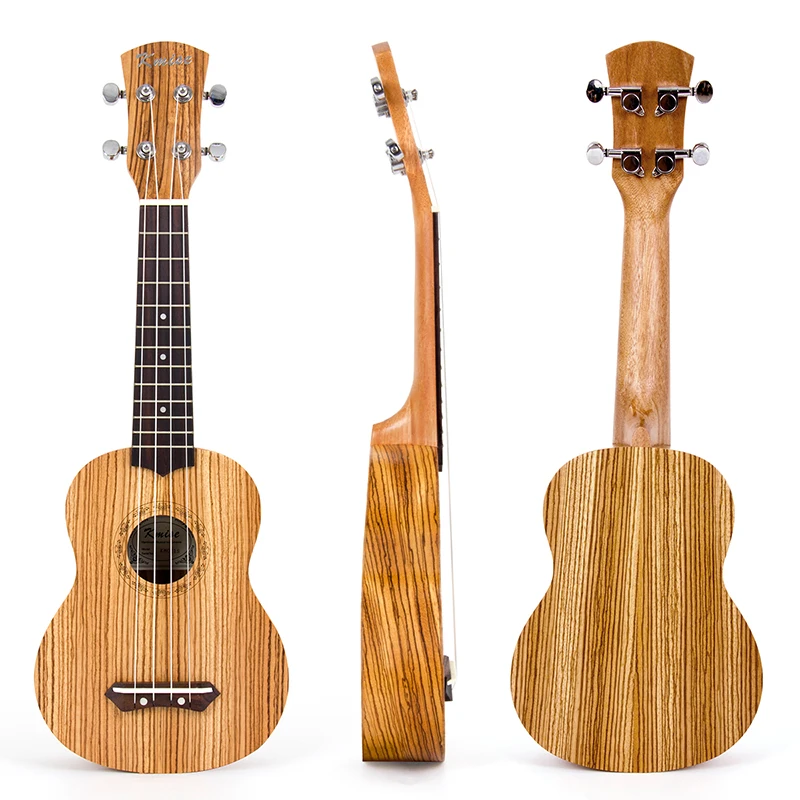 Укулеле Kmise сопрано 21 дюйм Zebrawood Uke 4 струны Гавайская гитара музыкальные