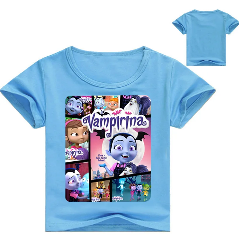 Z& Y 2-16Years Disfraz Vampirina на день рождения с изображением героини фильма «отпрыски» футболка для детей футболка для мальчиков Novatx; Детская Топ для девочек Капоэйра топовая модель T009