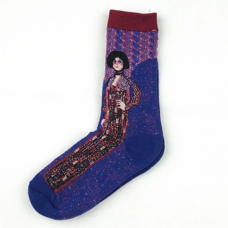 25 Styles Hot Sale Happy Socks Women/Men World Famous Painting Series Men's 2018 Brand Casual Cotton Funny Sock Wholesale | Мужская