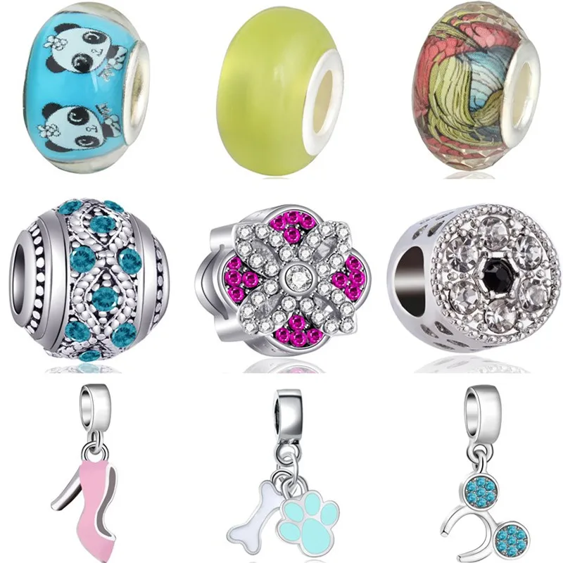 Низкая цена маленькая лошадь птица мальчик кулон Микки бусы подходят для