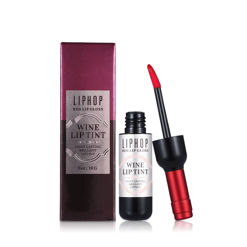 Liphop жидкая помада красного вина Питательная долговечная матовая устойчивая к