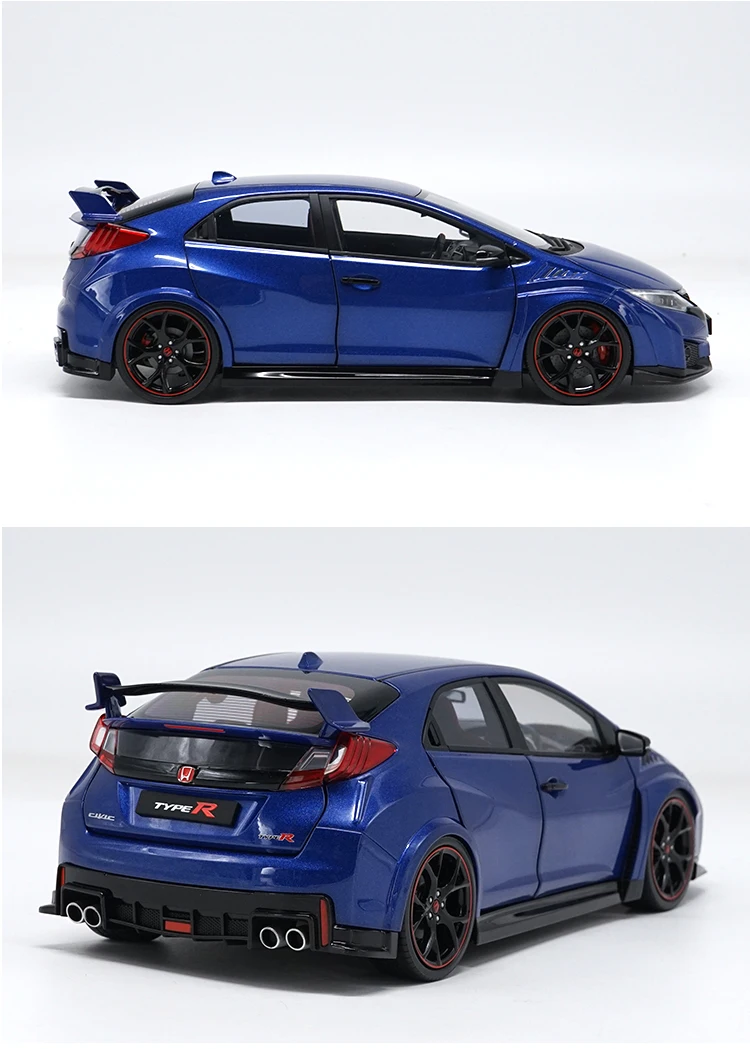 1/18 все новые Honda Ebbro Civic Тип R литая модель автомобиля игрушки для детей рождественские подарки оригинальные заводские игрушки коллекция