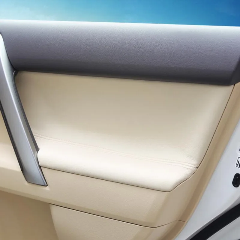 Чехол Tonlinker, наклейки для TOYOTA PRADO 2010-, сделай сам, автомобильный Стайлинг из искусственной кожи, чехол для двери, 4 шт., чехол