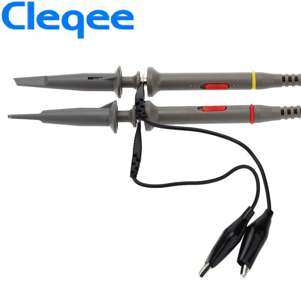 2018 Cleqee 2 шт. P6060 щуп осциллографа 60 МГц зажимы для Tektronix HP X1/X10 DC 60MHz|Детали и