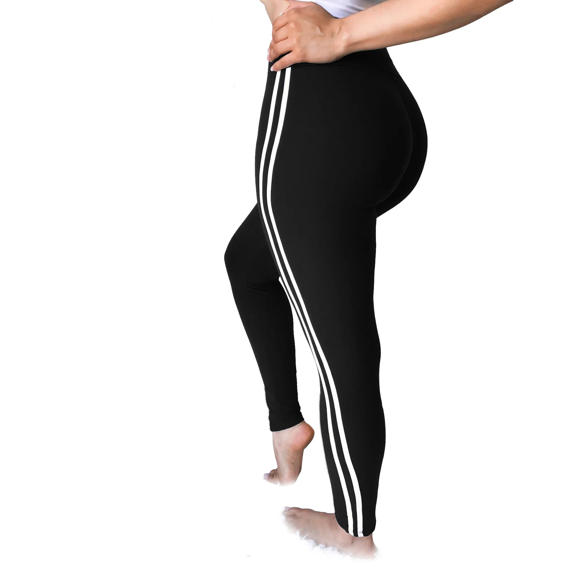 Black Новое поступление женские спортивные штаны для фитнеса сексуальные камуфляжные черные цветная лента ремень спортивные тренировочные брюки для йоги эластичные леггинсы - Цвет: Black