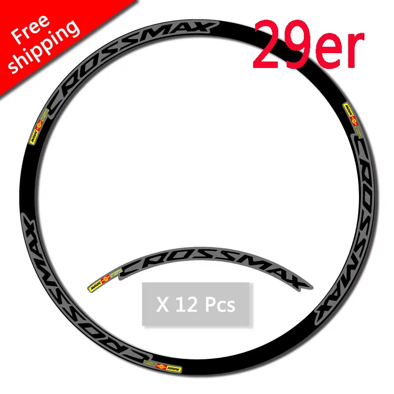 29er Black CROSSMAX наклейки/Наклейки На горный велосипед два колеса для MTB DH racing - Цвет: 29er Black