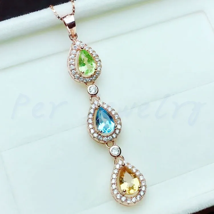 Подвеска из драгоценного камня Бесплатная доставка Стерлинговое Серебро 925