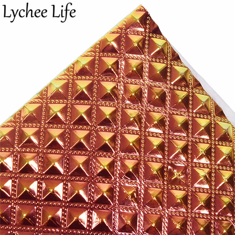 Lychee Life A4 Переливающаяся кожаная ткань цветная PU голографическая Ткань DIY Современная домашняя одежда текстиль швейная ткань аксессуары