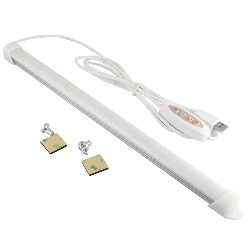 USB светодиодная полоса освещения 5 в яркость диммируемая SMD3014 Жесткая алюминиевая