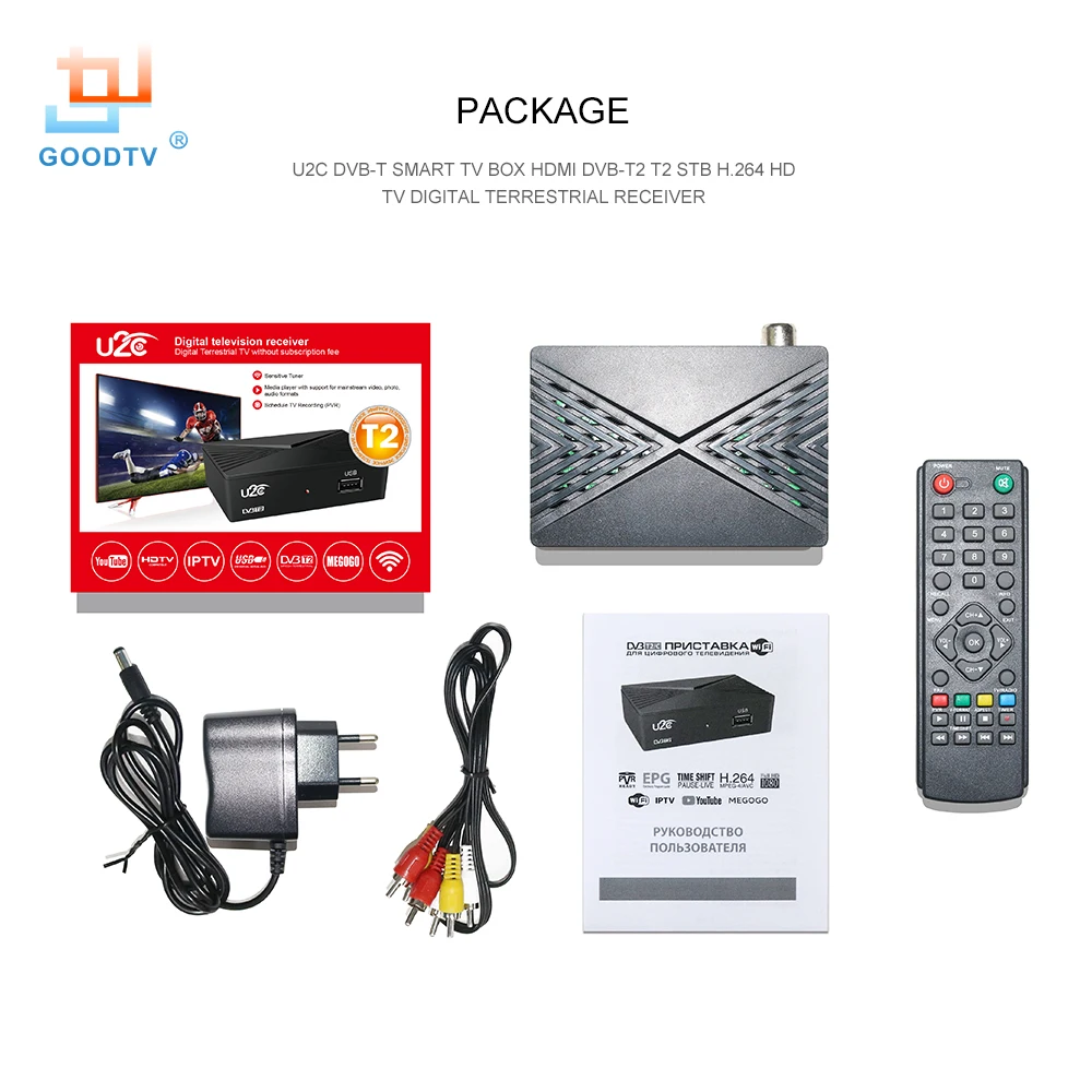 ТВ-тюнер USB 2 0 DVB T2 Wi-Fi приемник Full-HD 1080P цифровая смарт-ТВ-приставка с поддержкой MPEG