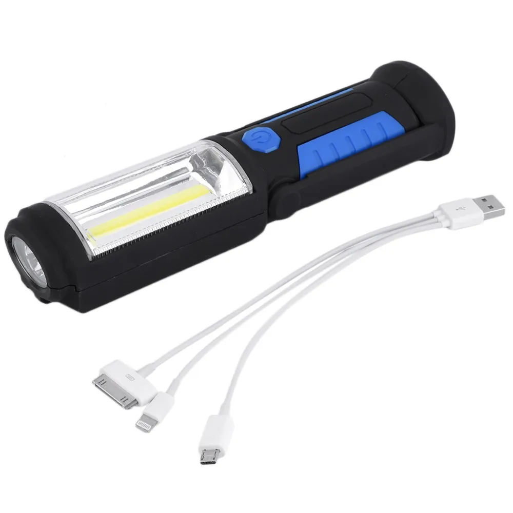 Технология ручной фонарик светодиодная лампа Рабочий свет с USB зарядным портом