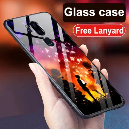 A17 Для LG G7 чехол G7ThinQ животный узор закаленное стекло задняя крышка чехол LGG7 G7 ThinQ G710 ударопрочный стеклянный чехол для LG G7 тонкий Q - Цвет: A17