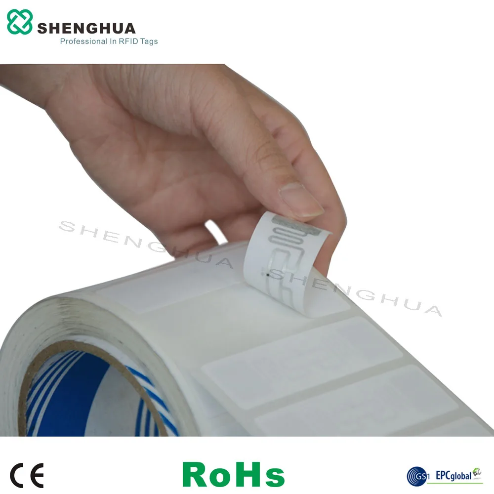 2000pcs/roll Stock Management Passive RFID UHF Tag Alien 9662 h3 Paper Sticker Label Roll Package For Logistics Tracking enlarge