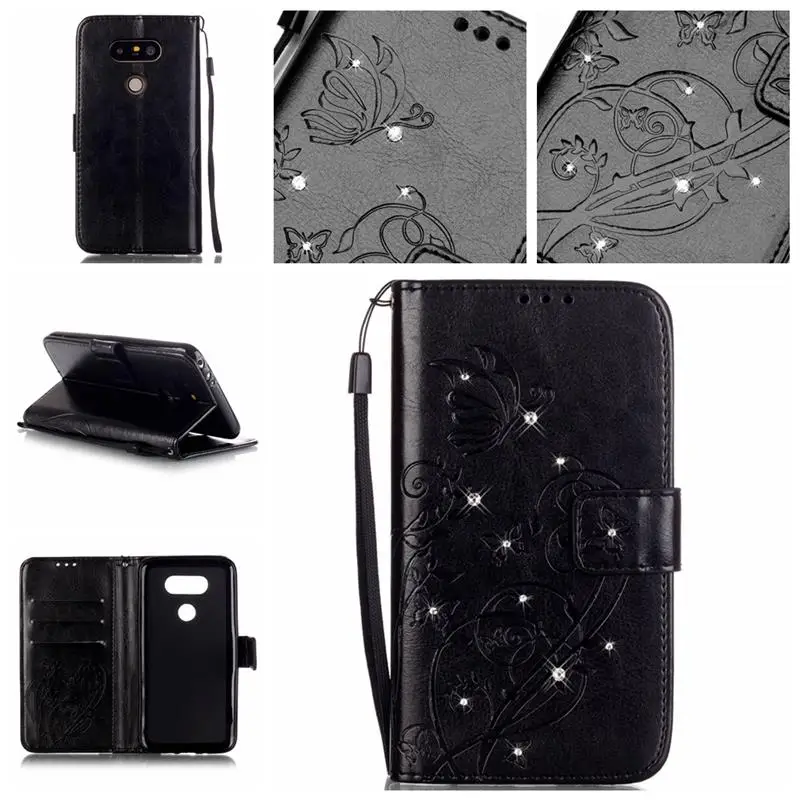 Кожаный чехол книжка с бабочкой для LG G5 H820 H830 LS992 US992 VS987 RS988 H840 H850 H860 телефона
