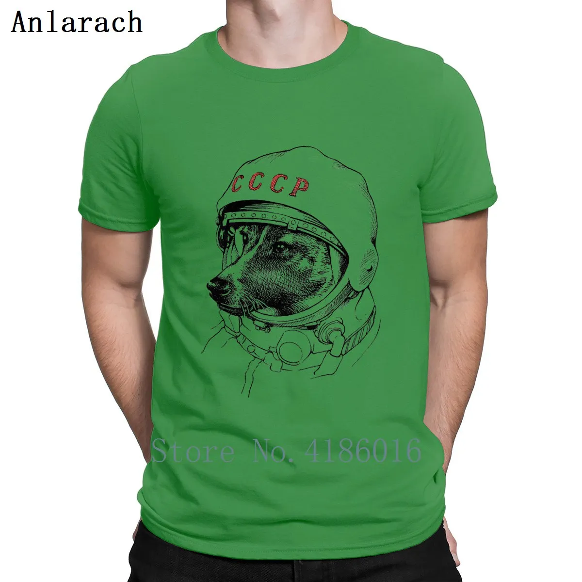 1957 Russian Laika Space Dog Traveler T Shirt Summer Novelty Euro Size Mens the Soviet Union Tee Shirts Designer Super Vintage | Мужская