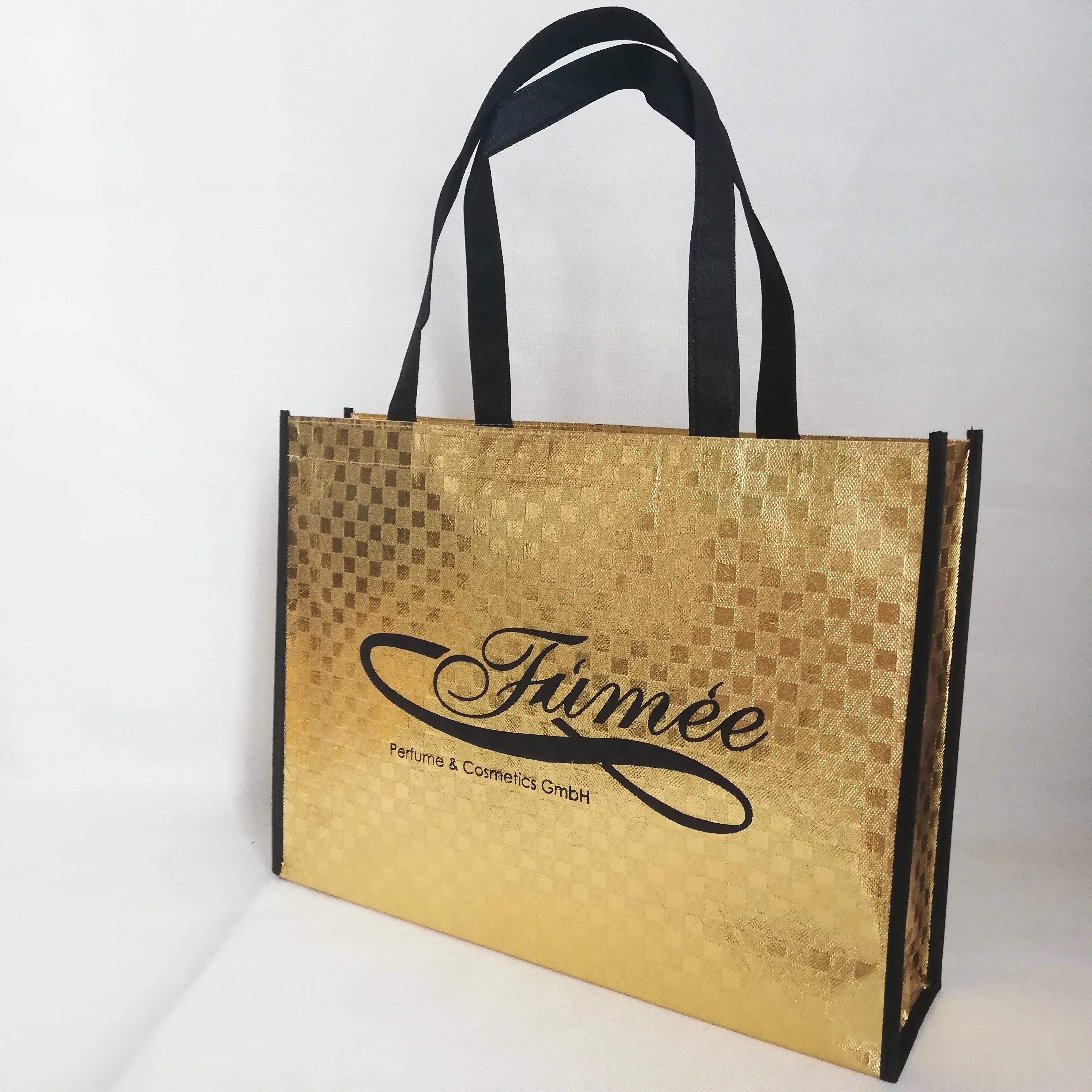 500 шт./лот персонализированные полипропиленовые блестящие лазерные золотые