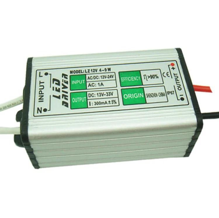 DC 12 V 4-9*1 W Boost светодиодный гидроизоляционный источник питания для солнечной энергии 5 W 7 W 9 W Светодиодный драйвер 5 шт