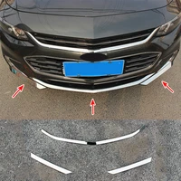for chevy chevrolet malibu 2016 2017 2018 chrome front bumper grille cover trim light accent insert protector molding garnish