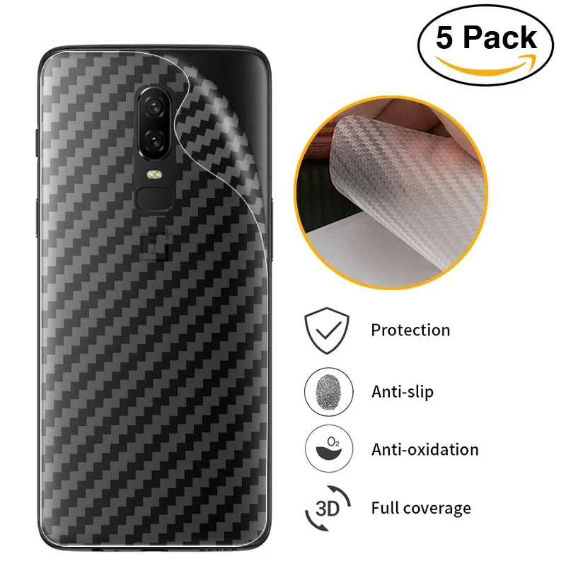 5 шт. мягкая защитная пленка для задней панели Oneplus 6T 6 5T 3T 2X1 + 3D наклейка из