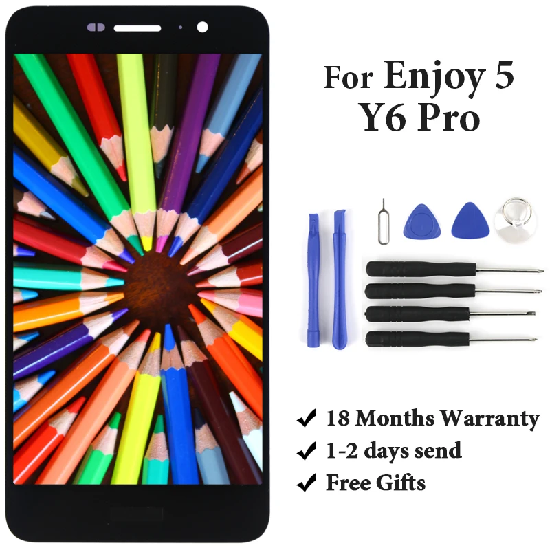 Для Huawei Enjoy 5 ЖК экран TIT AL00 U02 черно белая Золотая панель дигитайзер сборка для Y6