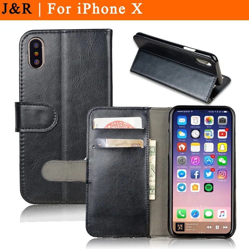 Роскошный кошелек Флип кожаный чехол для Apple IPhone X iphonex 5.8 дюймов Задняя крышка