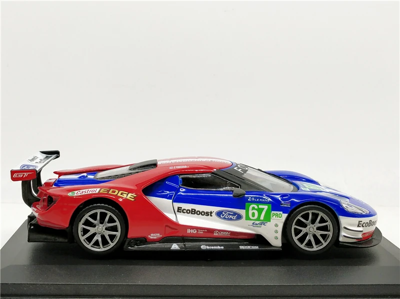 Bburago 1:32 Ford GT Гоночная машина 24h Le Mans литая модель автомобиля Миниатюрный гоночный автомобиль