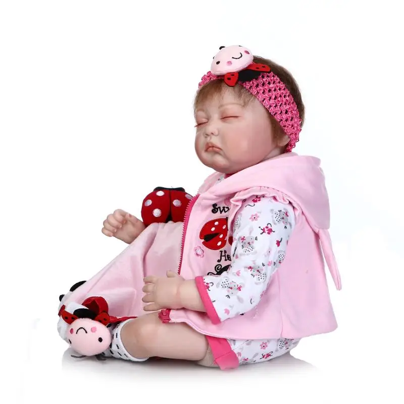NPK 55 см Силиконовая Кукла reborn детские игрушки имитация новорожденная кукла