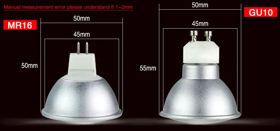GU10 MR16 светодиодные лампы 10-30 В 110 В 220 В высокой люмен 2835 SMD чип 36 54 72leds GU10 LED Ампуле Алюминий свет без мерцания