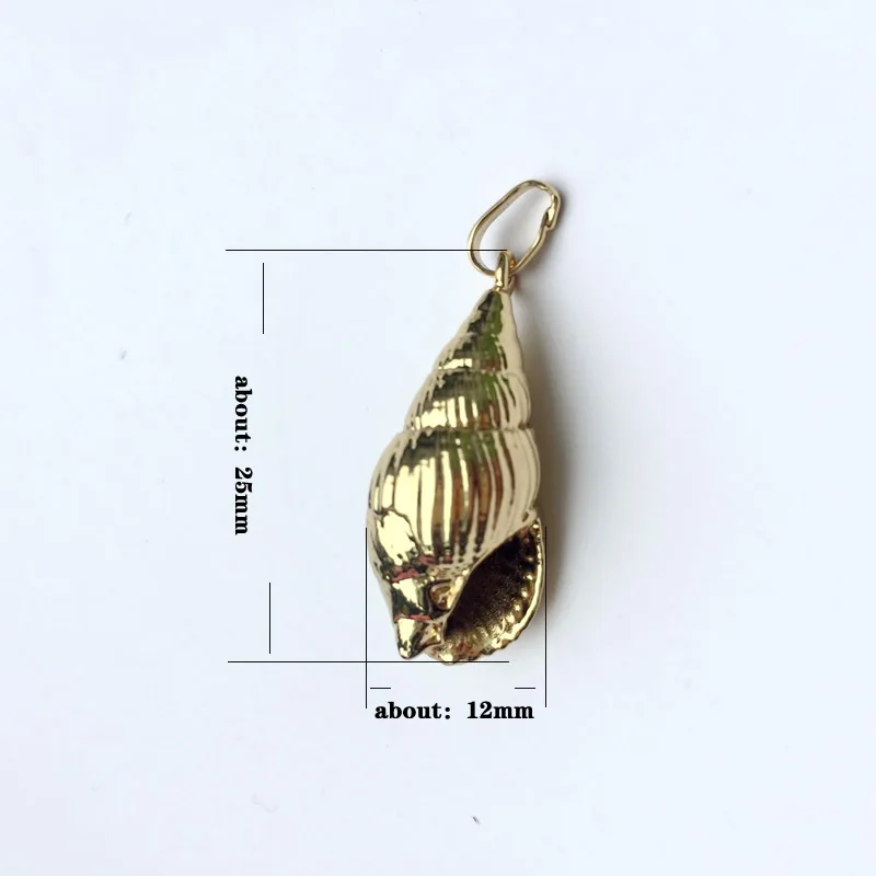 Мини-конус ремесел из натуральных морских раковин золотого и серебряного цветов для изготовления ожерелий DIY в подарок привлекательным женщинам.