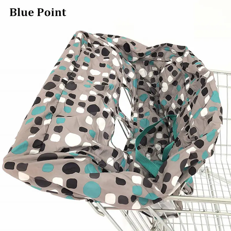ALWAYSME Универсальный подходит для маленьких детей 2-в-1, чехол для коляски, чехол для стульев для малышей, ресторанный стульчик для кормления, динозавры - Color: Blue Point