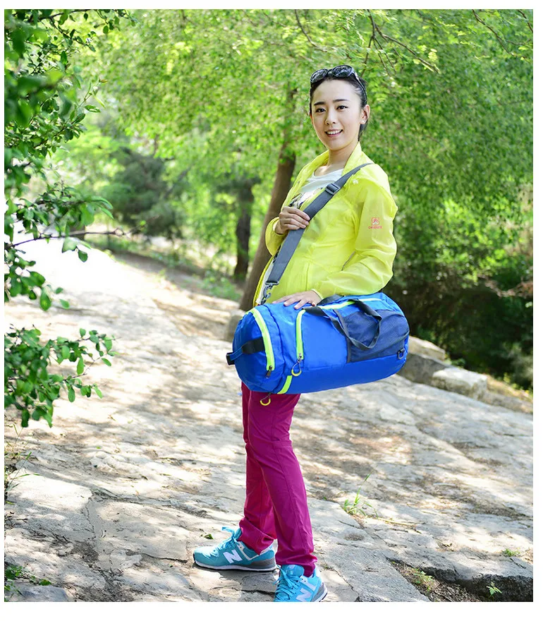 Sports Backpack TANLUHU 632 Nylon Foldable Gym Shoulder Bag Outdoor Climbing Hiking Cylinder Package