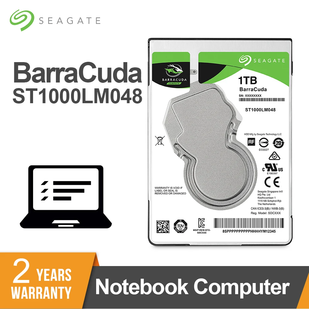 

Seagate 2.5" 1TB Internal HDD Notebook Hard Disk Drive 7mm 5400RPM SATA 6Gb/s 128MB Cache hdd For Laptop ST1000LM048