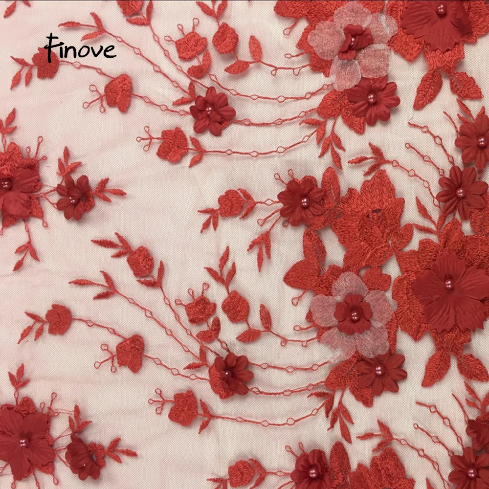 Кружевная ткань с объемным цветком африканская Тюлевая сетчатая