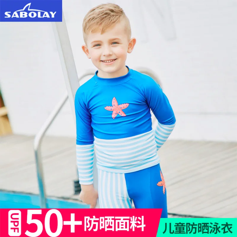 SABOLAY детская Длинные рукава Гидромайки быстросохнущая Лето Защита от